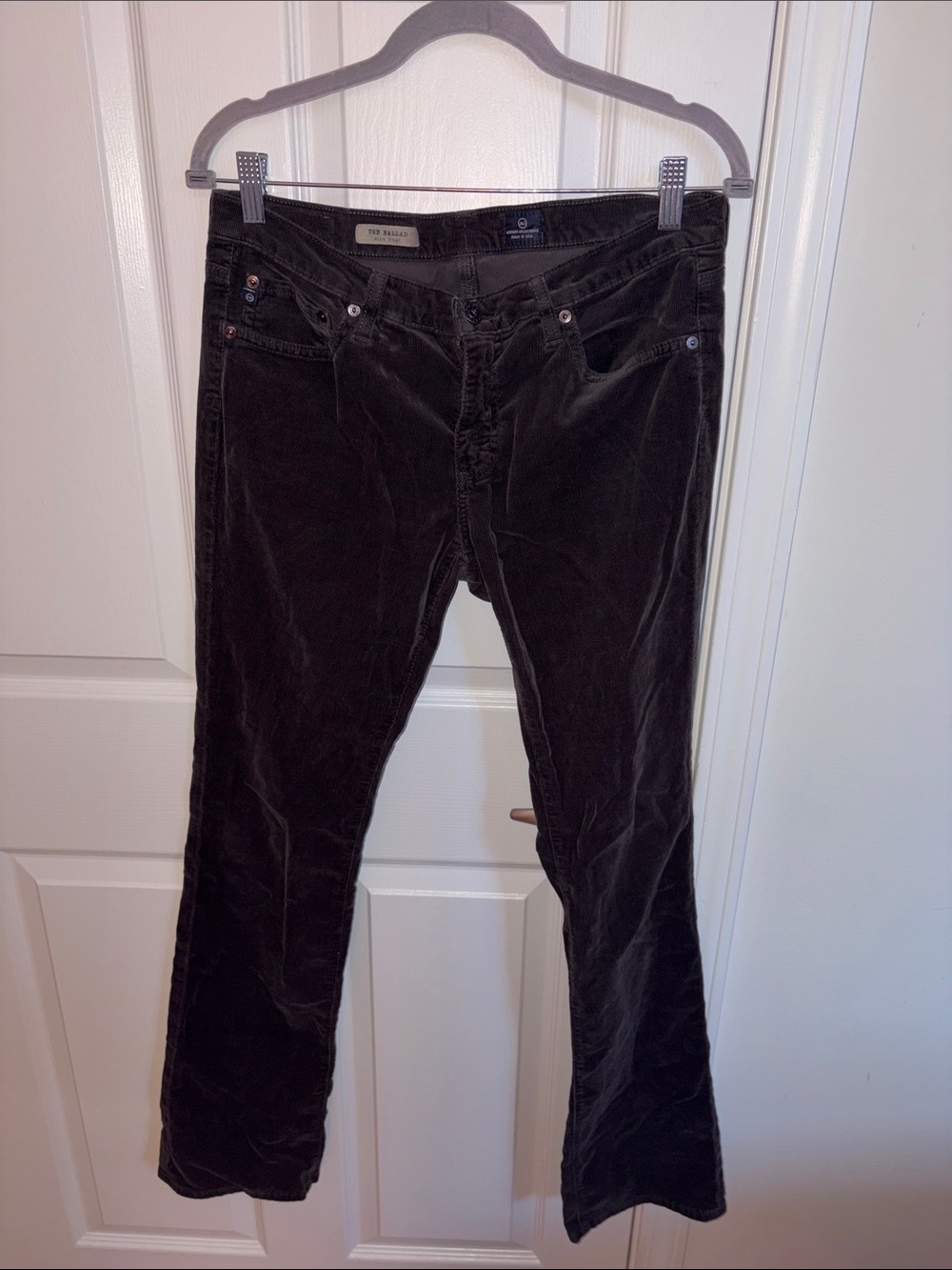 AG Corduroy Pants in Dark Grey-ish or Brown-ish Green